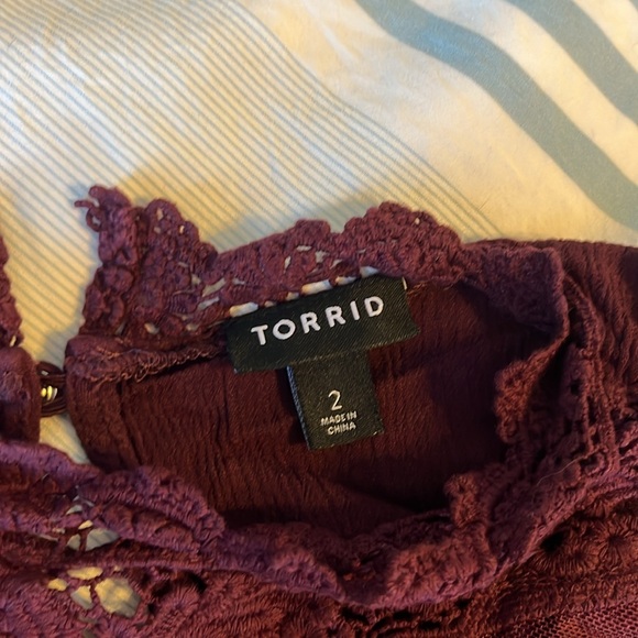 Burgundy torrid top - Picture 3 of 4